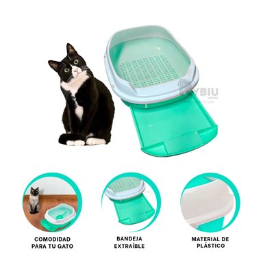 ARENERO GATOS RYBIU MA30899 ERGONOMICO VERDE AGUA + REGALO AGENDITA - 2