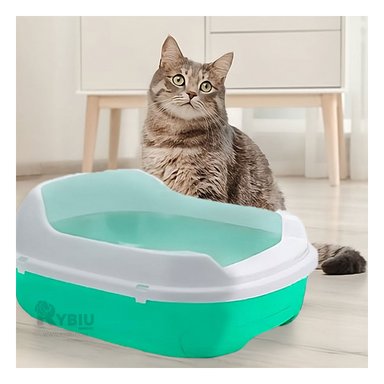 ARENERO GATOS RYBIU MA30899 ERGONOMICO BANDEJA VERDE AGUA
