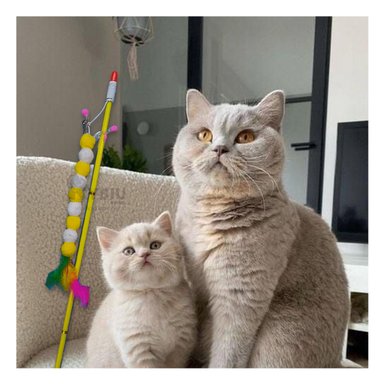 VARITA CREATIVA MININOS RYBIU EN AMARILLO + PAPEL REGALO