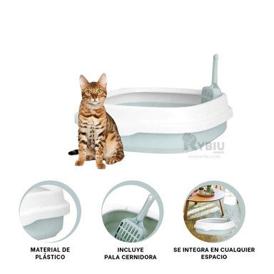 ARENERO GATOS RYBIU MA30901 LITERA CERNIDORA AMPLIO CELESTE + REGALO STICKERS