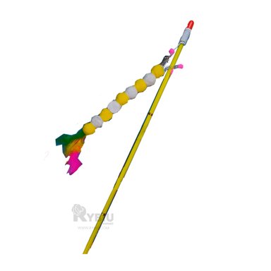 PALO GATOS RYBIU CON DISEÑO BOLITAS EN AMARILLO + AGENDITA - 3