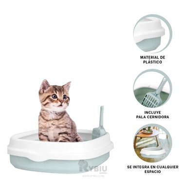 ARENERO GATOS RYBIU MA30901 LITERA ABIERTA PET FUERTE PALA CELESTE + REGALO AGENDITA