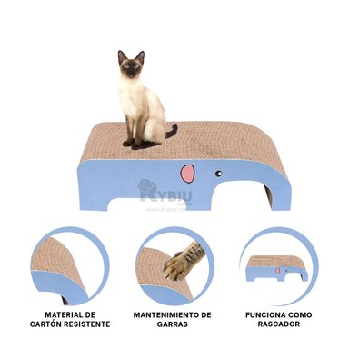 FROTADOR GATOS RYBIU DIVERTIDO ELEFANTE MARRON + STICKERS