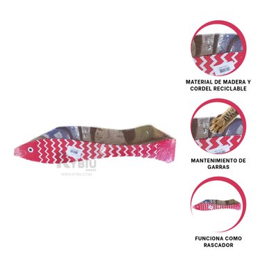 ARAÑADOR CARTON MININOS RYBIU MARRON + STICKERS