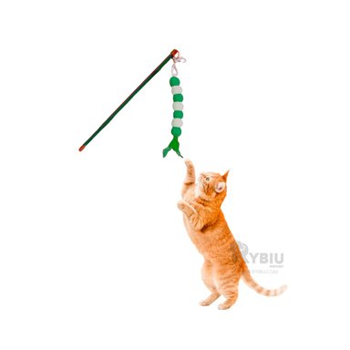 BASTON GATOS RYBIU UTIL VERDE + REGALO LIGAS PEINAR