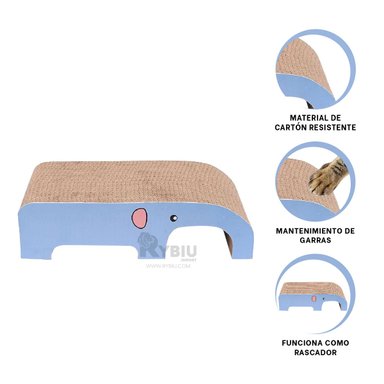 FROTADOR GATOS RYBIU BIODEGRADABLE EN MARRON + ENVOLTORIO REGALO