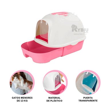 BANDEJA GATOS RYBIU MA30913 FUNCIONAL FUCSIA + BANDERITAS ADHESIVAS - 3