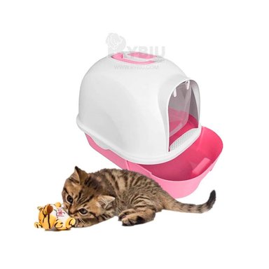 URINARIO GATOS RYBIU MA30913 CERRADO LLAMATIVO FUCSIA + STICKERS