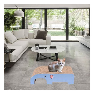 RASCADOR GATOS RYBIU ENTRETENIMIENTO MARRON + PAPEL REGALO