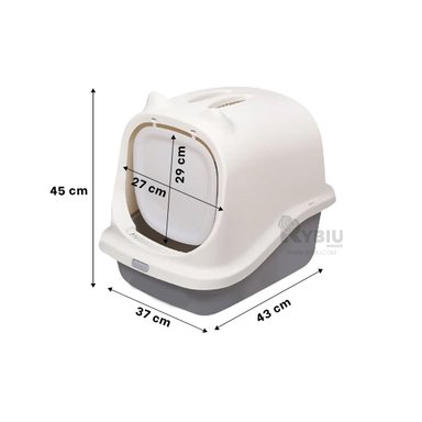 SANITARIO GATOS RYBIU MA30916 COMODO PLOMO + BANDERITAS ADHESIVAS