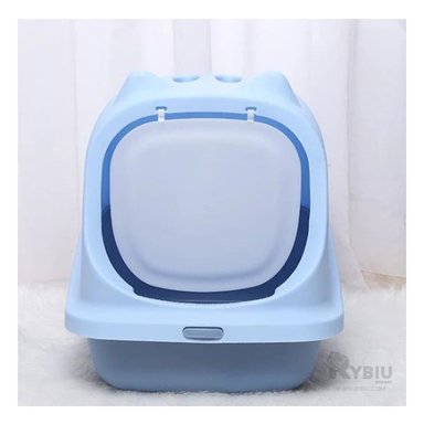 ARENERO GATOS RYBIU MA30917 CAJA ARENA ACCESORIOS CELESTE + STICKERS