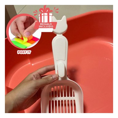 SANITARIO GATOS RYBIU MA30915 FUNCIONAL ROJO + POST-IT ADHESIVOS