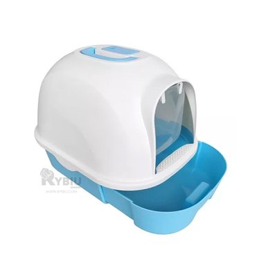 SANITARIO GATOS RYBIU MA30919 PLASTICO CELESTE + ENVOLTORIO REGALO - 2