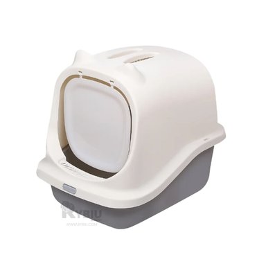 ARENERO GATOS RYBIU MA30916 CAJA ARENA ACCESORIOS PLOMO + STICKERS