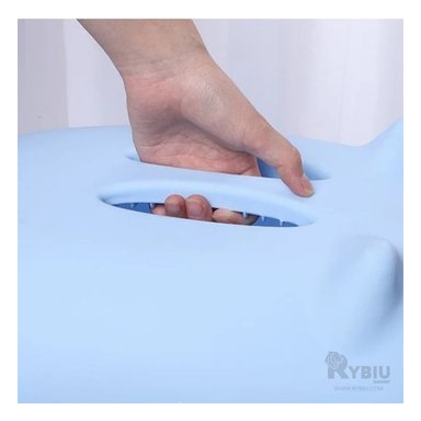 SANITARIO GATOS RYBIU MA30917 COMODO CELESTE + BANDERITAS ADHESIVAS