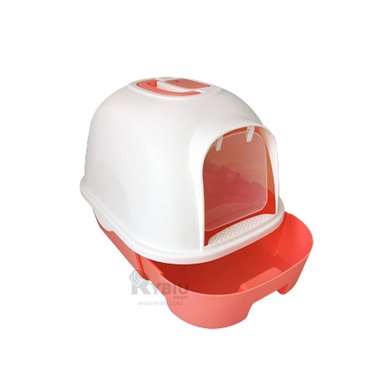 ARENERO GATOS RYBIU MA30915 CAJA ARENA ACCESORIOS ROJO + STICKERS