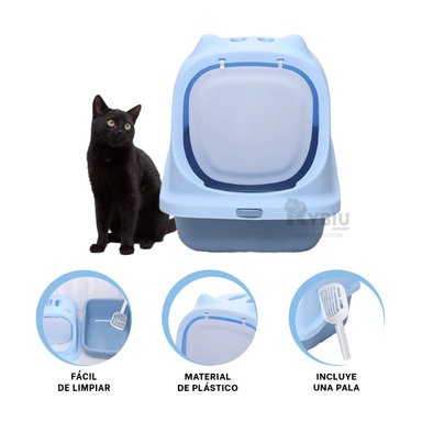 ARENERO GATOS RYBIU MA30917 CAJA ARENA SIMPLE GUARDAR CELESTE + AGENDITA