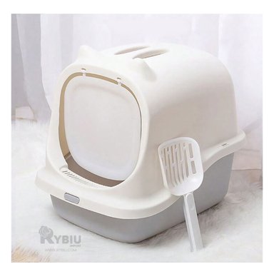 ARENERO GATOS RYBIU MA30916 CAJA ARENA SANITARIA PLOMO + STICKERS