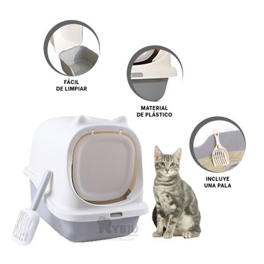 SANITARIO GATOS RYBIU MA30916 FACIL USO PLOMO + REGALO LIGAS PEINAR