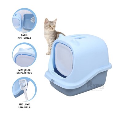 ARENERO GATOS RYBIU MA30917 CAJA ARENA COMPACTA CELESTE + ENVOLTORIO REGALO