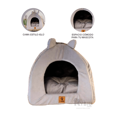 CAMA MASCOTAS MA29107 RYBIU IGLU UTIL EN PLOMO TALLA L + GIFT STICKERS