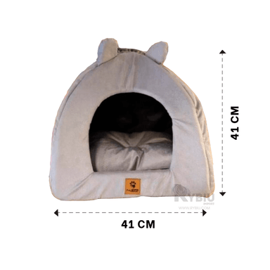 CAMA MASCOTAS MA29107 RYBIU IGLU PLOMO TALLA L + BANDERITAS ADHESIVAS