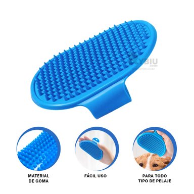 CEPILLO RYBIU MA29129 HIGIENE CACHORROS CELESTE + REGALO STICKERS