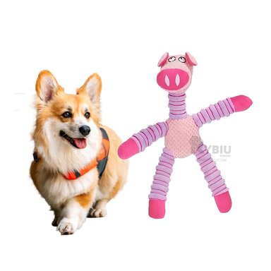 JUGUETE FELPA PERRO MA29653 SUAVE ROSADO + ENVOLTORIO REGALO RYBIU