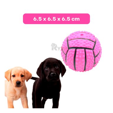 BALÓN CAUCHO PERROS MA29649 VERSATIL ROSADO + LIGAS REGALO RYBIU