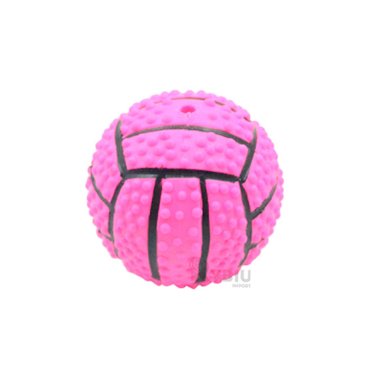 BALÓN CAUCHO PERROS MA29649 COMODO Y RECREATIVO ROSADO + BANDERITAS ADHESIVAS RYBIU