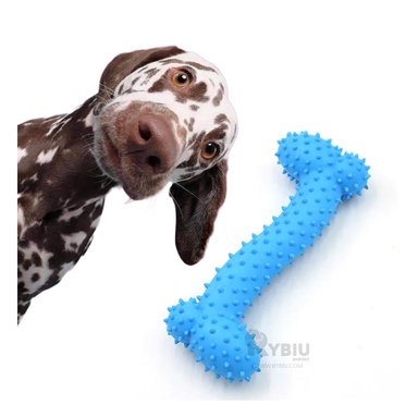 HUESO JUGUETE PERROS MA29650 COMODO Y RECREATIVO EN CELESTE + BANDERITAS ADHESIVAS RYBIU