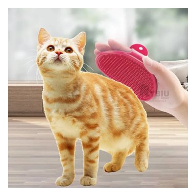 CEPILLO RYBIU MA29132 GOMA ERGONOMICO MASCOTAS ROSADO + REGALO AGENDITA