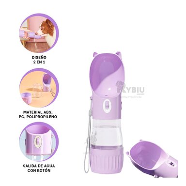 BEBEDERO GATO MA29119 RYBIU FORMA LILA + ENVOLTORIO REGALO