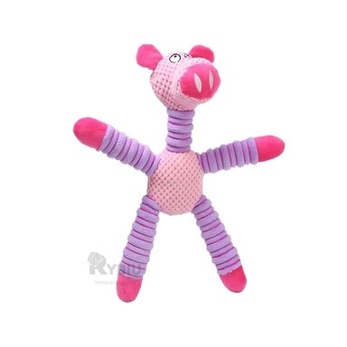 PELUCHE FELPA PERROS Y GATOS MA29653 CHANCHITO IDEAL CON SONIDO ROSADO + PAPEL REGALO RYBIU
