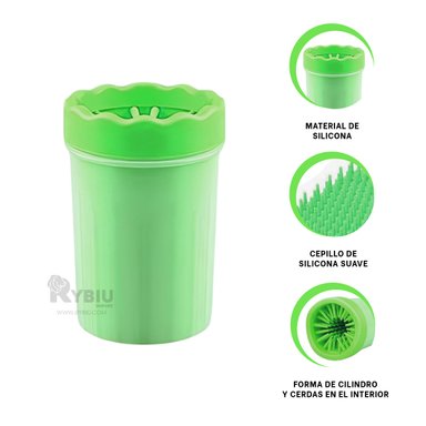 CEPILLO PERROS RYBIU MA29656 PET LIMPIABARROS VERDE + ENVOLTORIO REGALO