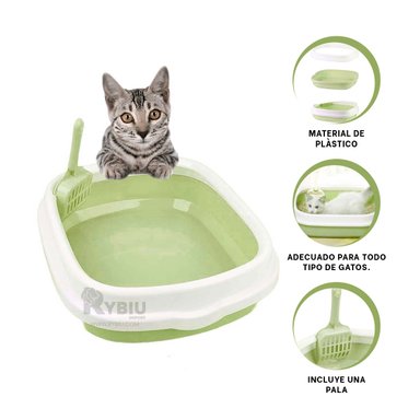 BAÑO GATOS RYBIU MA30906 FELINO MOVIL 40X33X11 VERDE + ENVOLTORIO REGALO
