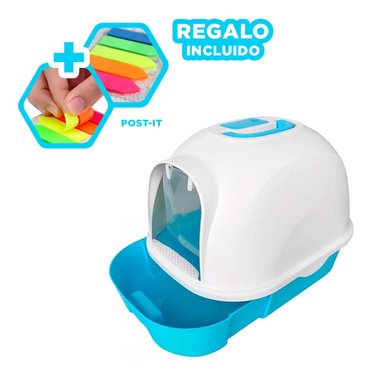 BANDEJA GATOS RYBIU MA30912 VERSATIL CELESTE + POST-IT ADHESIVOS