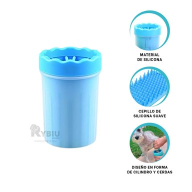 CEPILLO PERROS RYBIU MA29654 RESISTENTE ASEO PATAS CELESTE + MINIAGENDA - 2