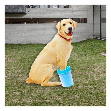 LIMPIADOR PERROS RYBIU MA29654 CERDAS SUAVES CELESTE + PAPEL REGALO