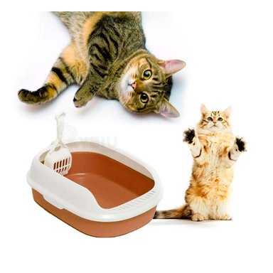 ARENERO GATOS RYBIU MA30908 CAJA VERSATIL LADOS CURVOS MARRON + REGALO STICKERS