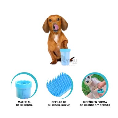 CEPILLO PERROS RYBIU MA29654 SUAVE MASCOTAS CELESTE + STICKERS