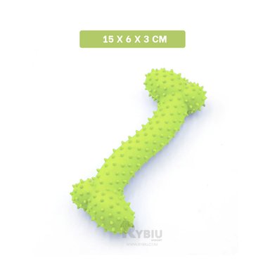 HUESO JUGUETE PERROS MA29650 MASTICABLE VERDE LIMON + LIGAS REGALO RYBIU