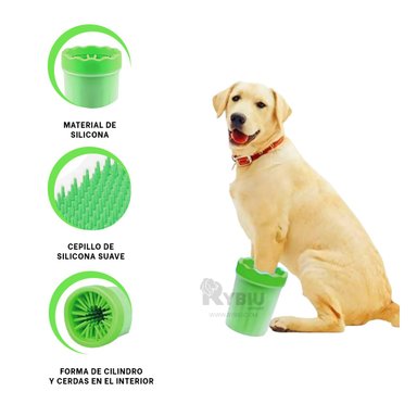 CEPILLO PERROS RYBIU MA29656 RESISTENTE ASEO PATAS VERDE + MINIAGENDA