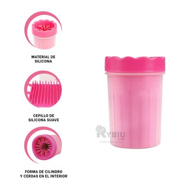 CEPILLO PERROS RYBIU MA29655 VERSATIL COMODO ROSADO + AGENDITA