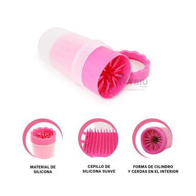 CEPILLO PERROS RYBIU MA29655 PET LIMPIABARROS ROSADO + ENVOLTORIO REGALO