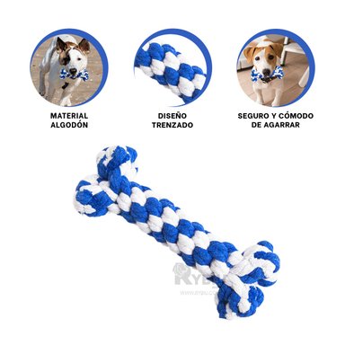 HUESITO JUGUETE ALGODÓN PERROS MA29938 ANTIESTRES EN TONALIDAD AZUL + POST IT ADHESIVOS RYBIU