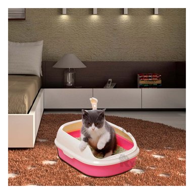 ARENERO GATOS RYBIU MA30909 COSTADOS ESPATULA ROSADO + PAPEL REGALO