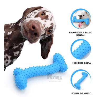 HUESO JUGUETE PERROS MA29650 ESTIMULACION CELESTE + STICKERS RYBIU
