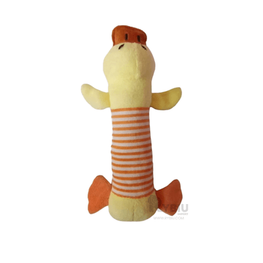 PELUCHE PERROS MA29951 SUAVE CON FORMA PATO PICO MARRON + STICKERS RYBIU