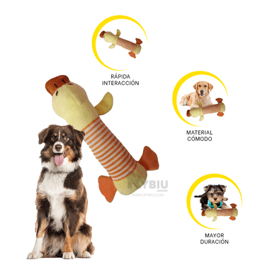 PELUCHE PERROS MA29951 CON PICO MARRON + ENVOLTORIO REGALO RYBIU - 4